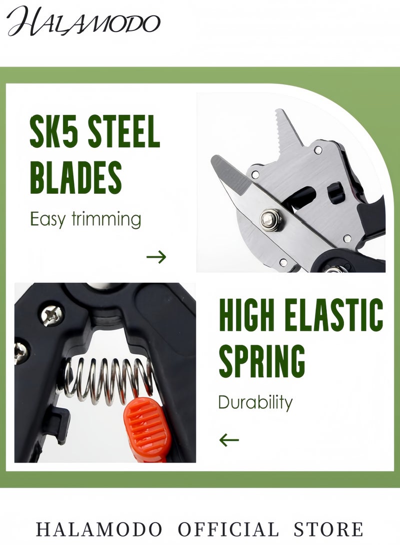 هالامودو طقم قواطع أشجار للحديقة، أسود/فضي ٢٧ سم - Image 5