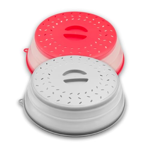 Bagean Microwave Splatter Cover 105 Foldable Silicone Microwave Cover for Food Splatter Covers the Dish and Plate Durable Silicone Microwave Food Cover Lid With Vents for Microwave Splatter Protection - Image 1