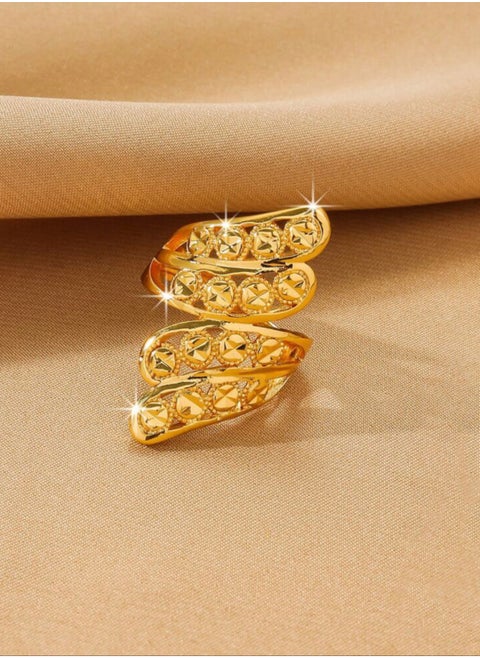 21k Gold Plated Ring For Women One Size