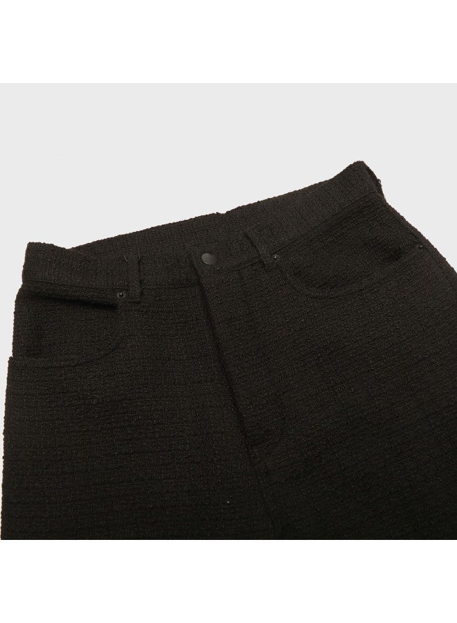 Zara men's Textured Wool-blend Casual Wide-leg Pants - Versatile & Relaxed Fit - Image 4