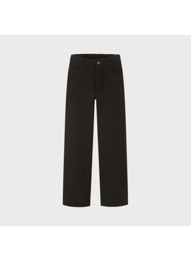 Zara men's Textured Wool-blend Casual Wide-leg Pants - Versatile & Relaxed Fit - Image 2