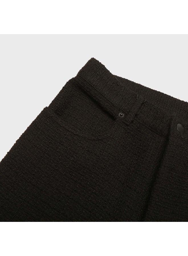 Zara men's Textured Wool-blend Casual Wide-leg Pants - Versatile & Relaxed Fit - Image 5