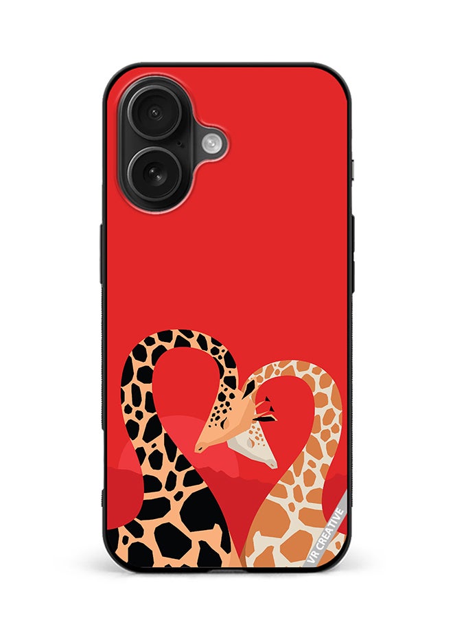 VR CREATIVE Protective Case Cover For Apple iPhone 16 Animal Love Design Multicolour
