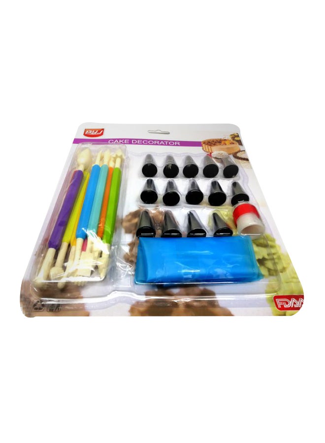 Loquat 25-Piece Cake Decor Piping Nozzle Set Multicolour - Image 1