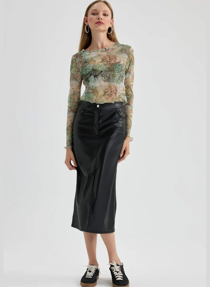 DeFacto Woman Pencil Skirt Knitted Skirt