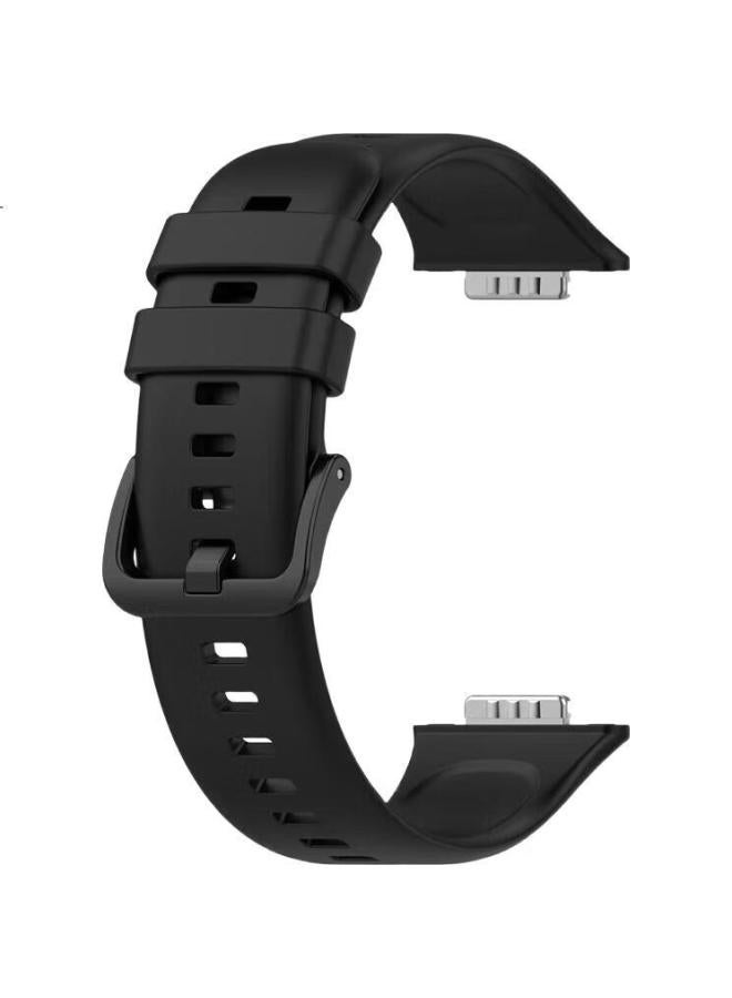 KMaxAI Compatible Silicone Watch Band For Huawei Watch Fit 2, Sports Watch Strap, Fashionable/Active/Elegant Style, Replacement Wristband, Bracelet Band, Black - Image 3