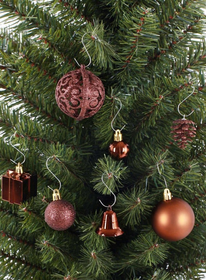 BRUBAKER 102 Pack Assorted Christmas Ball Ornaments - Shatterproof - with Green Pickle and Tree Topper - Designed in Germany Brown - Image 3