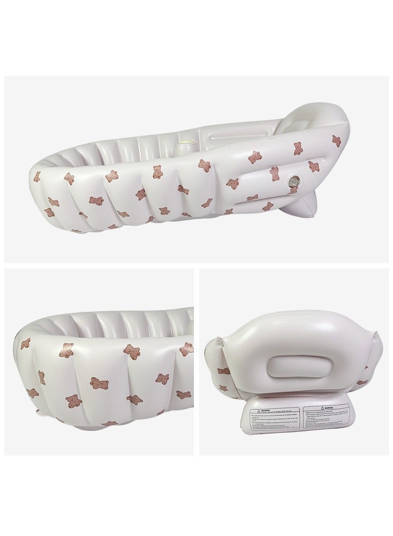 حوض حمام قابلاً للنفخ للرضع، حوض سباحة للأطفال المنزلي القابل للطي والمكثف. هذا الحوض يساعد في مواكبة الطفل خلال مراحل نمو متعددة. - Image 4