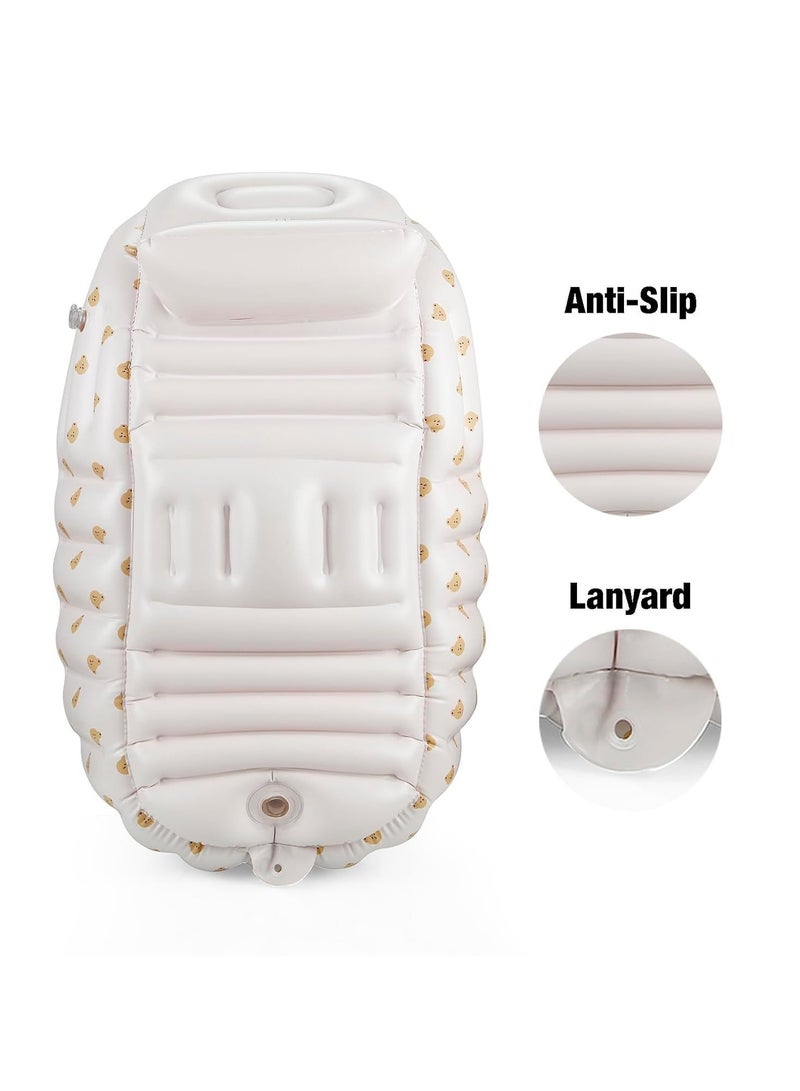 حوض حمام قابلاً للنفخ للرضع، حوض سباحة للأطفال المنزلي القابل للطي والمكثف. هذا الحوض يساعد في مواكبة الطفل خلال مراحل نمو متعددة. - Image 2