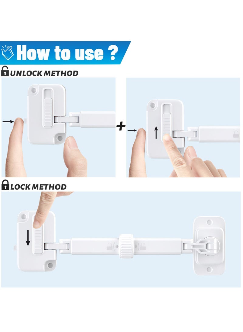 SYOSI SYOSI Window Restrictor, Child Safety Window Restrictor Adjustable Window Restrictor for Aluminum, Wooden and Metal Window Frames for Toddlers & Pets Safety  - Image 5