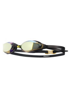 TYR Stealthx Race Mirrored Adult Swim Goggles, Gold;Black, One Size  - Image 2