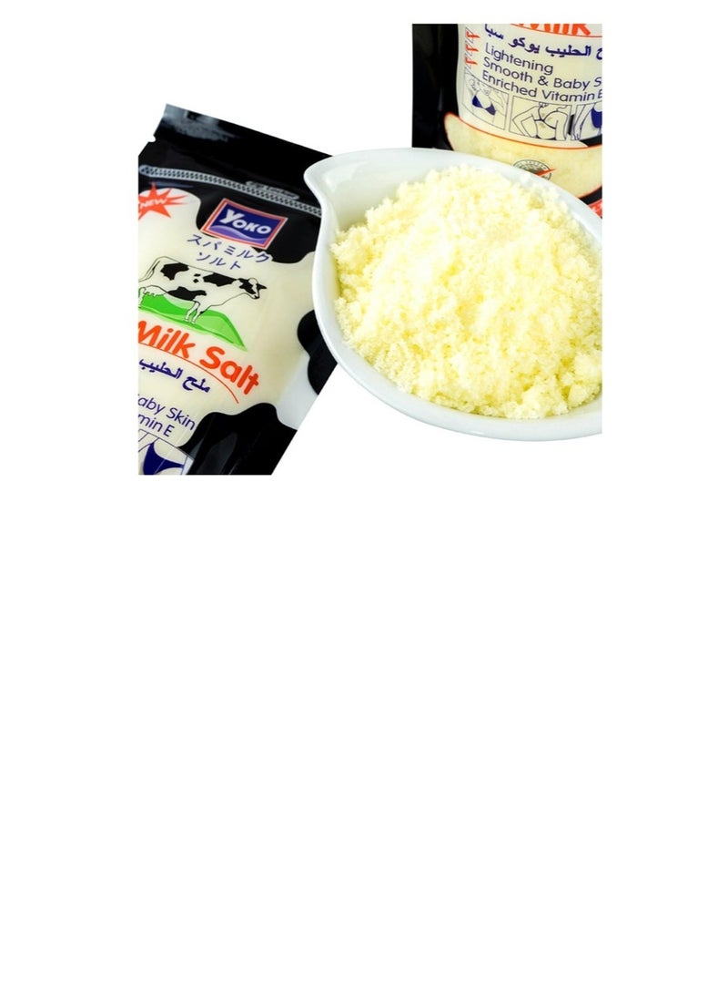 يوكو ملح الحليب "سبا" (Spa Milk Salt) بوزن 300 جم، مقشر للجسم بخلاصة الحليب وغني بفيتامين E وبروتين الحليب وزيت الزيتون. - Image 3