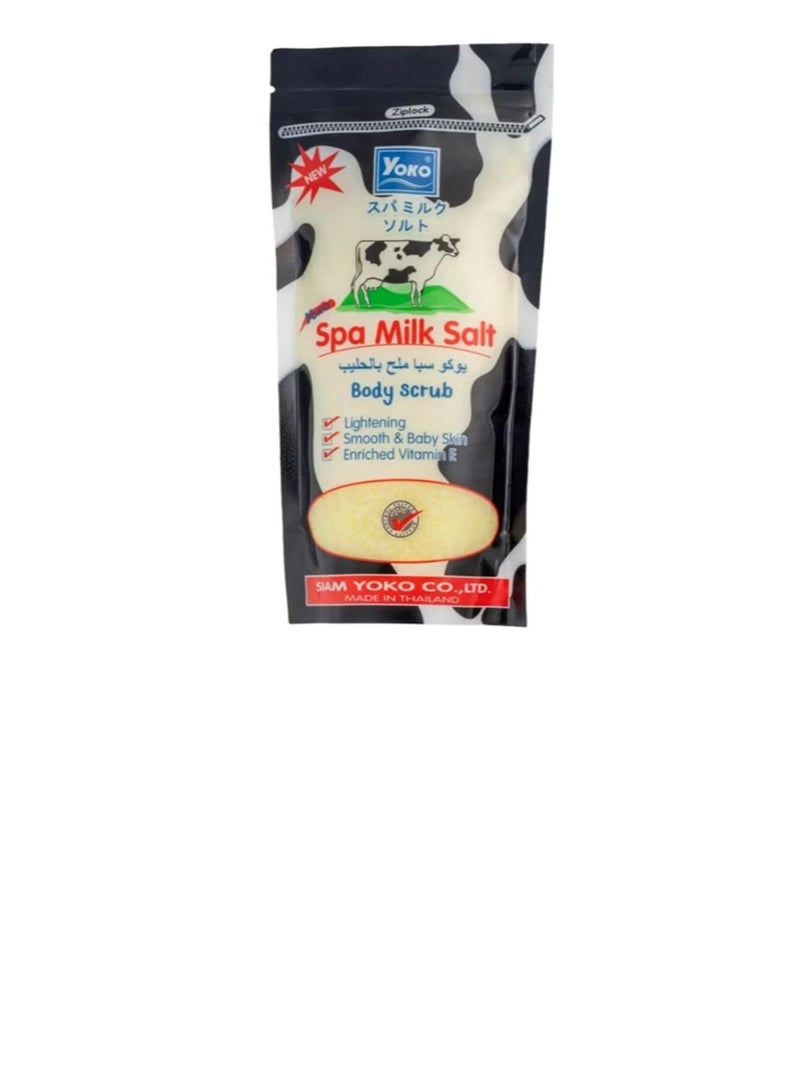 يوكو ملح الحليب "سبا" (Spa Milk Salt) بوزن 300 جم، مقشر للجسم بخلاصة الحليب وغني بفيتامين E وبروتين الحليب وزيت الزيتون. - Image 1