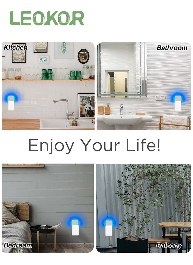 Gnat Traps for House Indoors, Plug-in Fly Insect Trap, Killer for Mosquitos, Fruit Flies, Non-Zapper Traps for Noise Free Home, Catch Insects Indoors with Bug Light (1 Device + 5 Refills)
