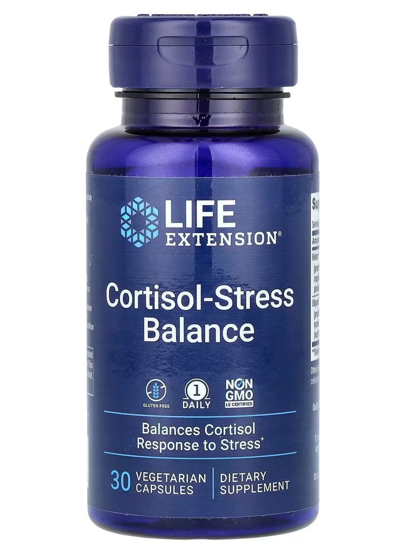 Life Extension, Cortisol-Stress Balance, 30 Vegetarian Capsules - Image 1