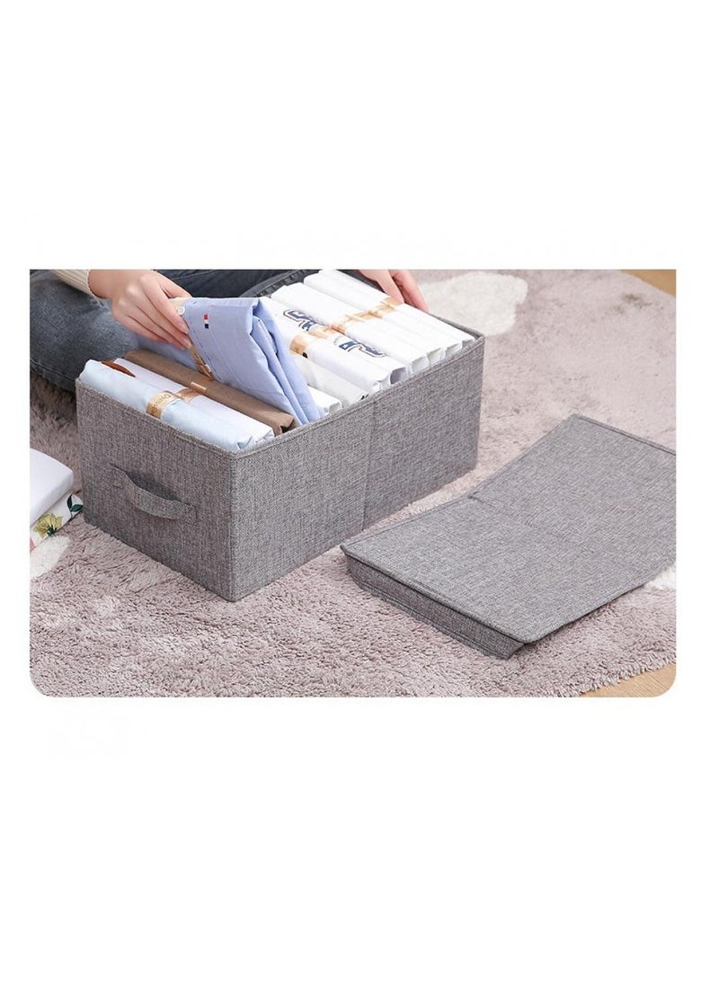Alissa - 2 Pack Foldable Storage Bags with cover, Clothes Storage Bins Closet Organizers Storage Containers Home (47*34*21+50*40*29)cm - Image 1