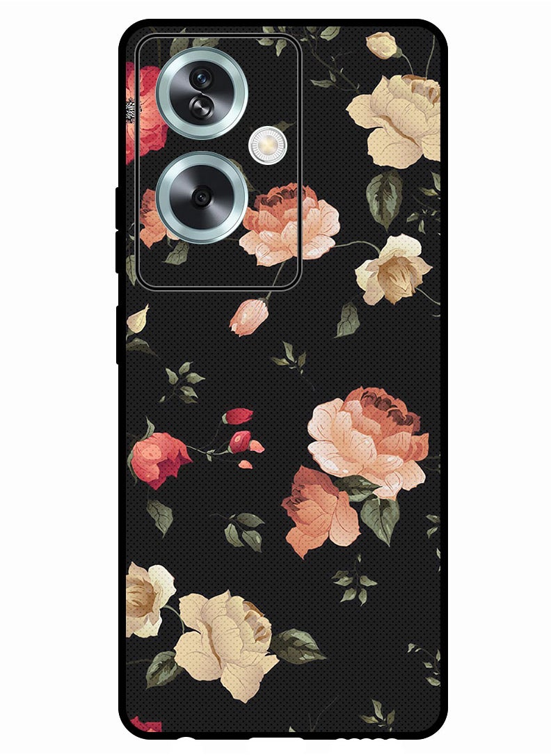 Theodor Protective Case Anti Scratch Shock Proof Bumper Cover For Oppo A79 5G Colourful Lotus  - Image 1
