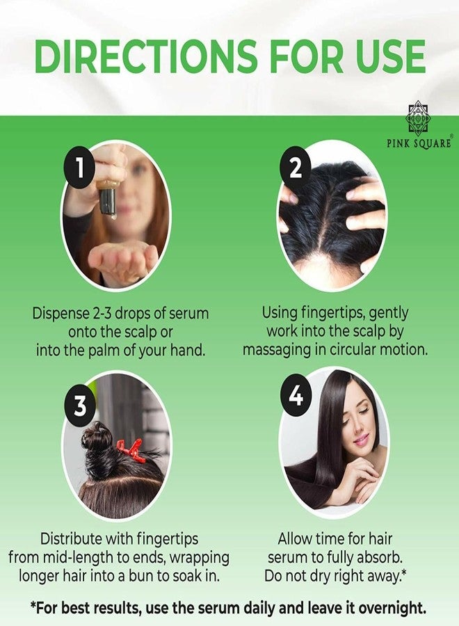 Pink Square Hair Growth Ginger Serum Reduce Hair Loss & Dandruff|Nourishes Hair Rashes Strength Hair Strands Pack of 2 of 30ML (60 ML) - Image 4