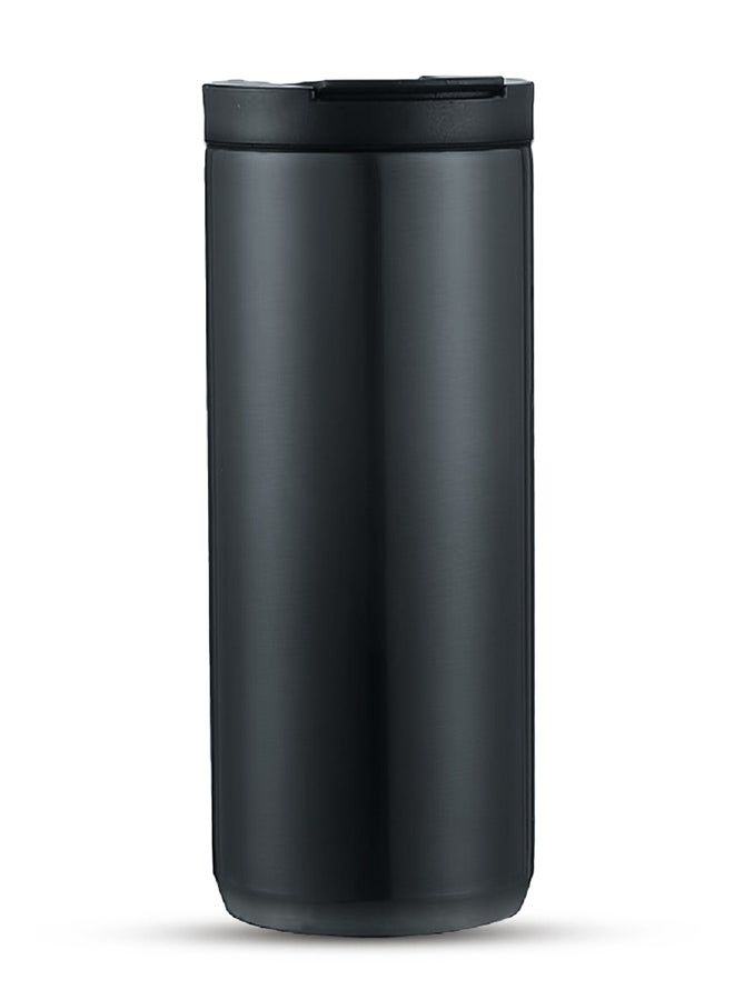 HYDROBREW زجاجة ماء معزولة مزدوجة الجدار، سوداء، 400 مل - Image 2