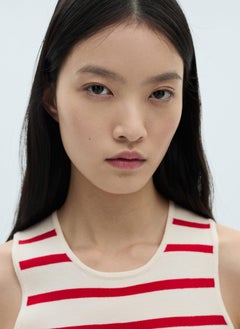 MANGO Striped Knitted Crop Top  - Image 3