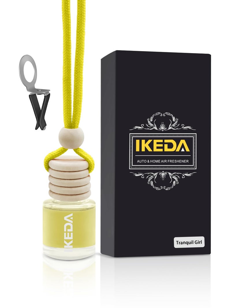 Ikeda Car Air Freshener: Hanging Car Smell Air Freshener | 10ml Round Hanging Car Decoration | Long Lasting Fragrance | For Auto Home | 1pcs (Lemon(Circular)) - Image 1