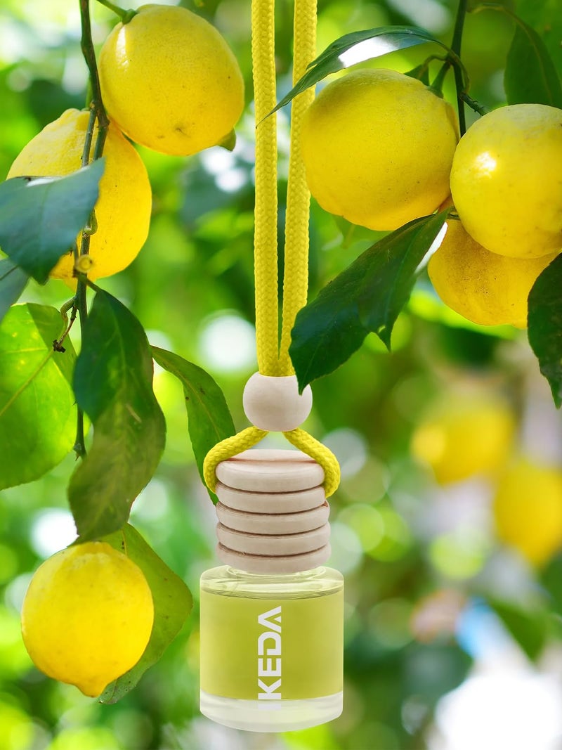 Ikeda Car Air Freshener: Hanging Car Smell Air Freshener | 10ml Round Hanging Car Decoration | Long Lasting Fragrance | For Auto Home | 1pcs (Lemon(Circular)) - Image 2