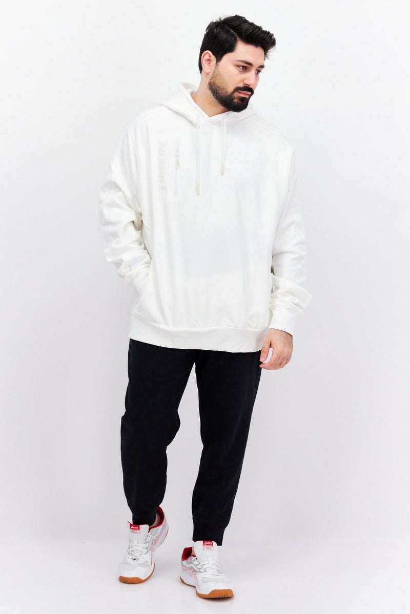 adidas Originals Men Sportswear Fit  Long Sleeves Outdoor Hoodie, White  - Image 4