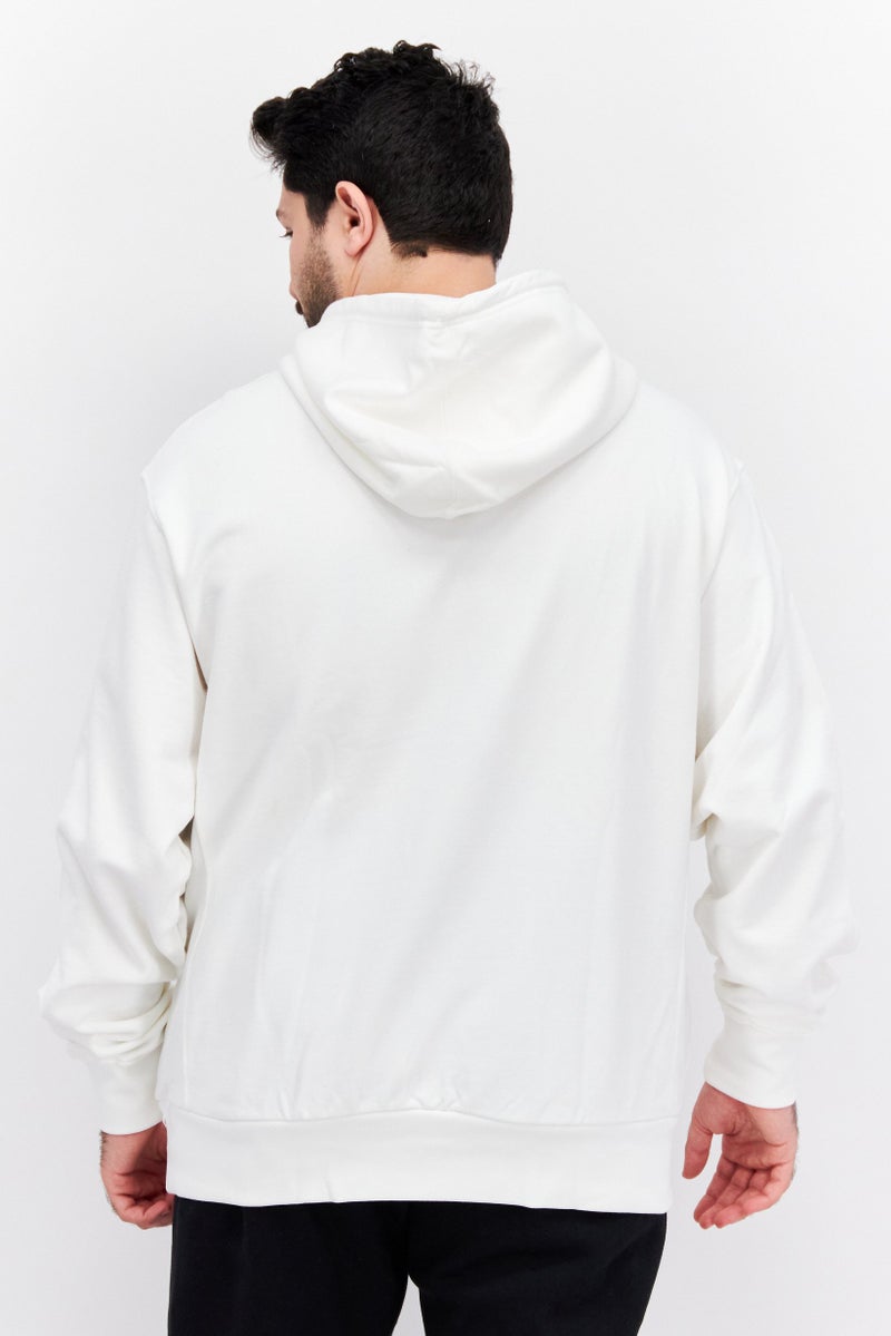 adidas Originals Men Sportswear Fit  Long Sleeves Outdoor Hoodie, White  - Image 3