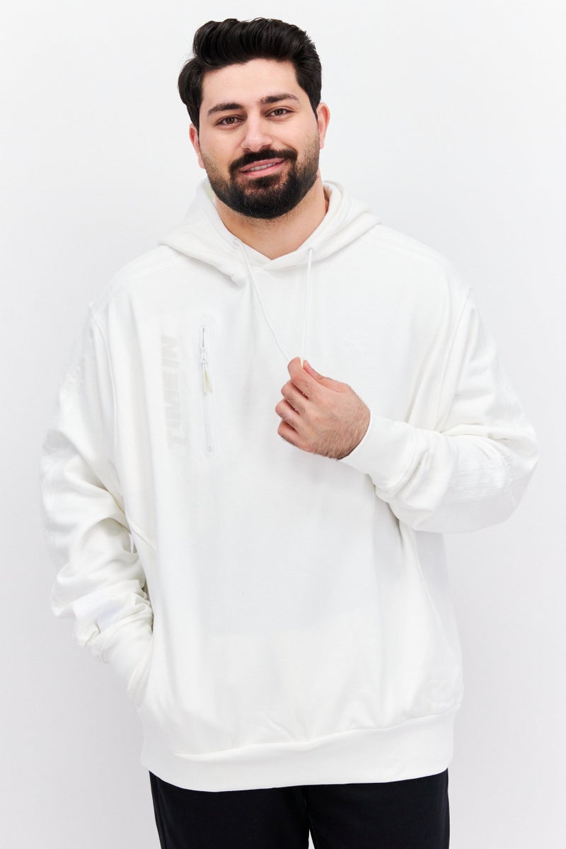 adidas Originals Men Sportswear Fit  Long Sleeves Outdoor Hoodie, White  - Image 1