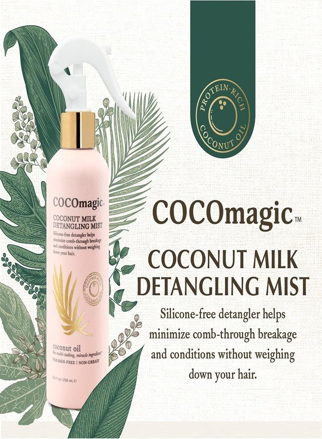 Cocomagic Coconut Milk Detangling Mist | Extra Moisturizing Leave-in Detangler | Restore Vibrancy and Boost Shine | Non-Greasy Formula | Paraben Free, Cruelty Free, Made in USA (8 oz) - Image 3