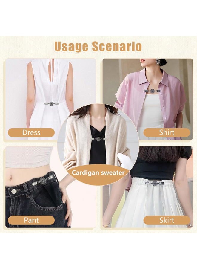 Frutain 2Pcs Vintage Waist Cincher & Shirt Clip Retro Dress Cinch Clips for Sweater,Shawl,Cardigan,Pant & More(Vintage Flowers) - Image 4