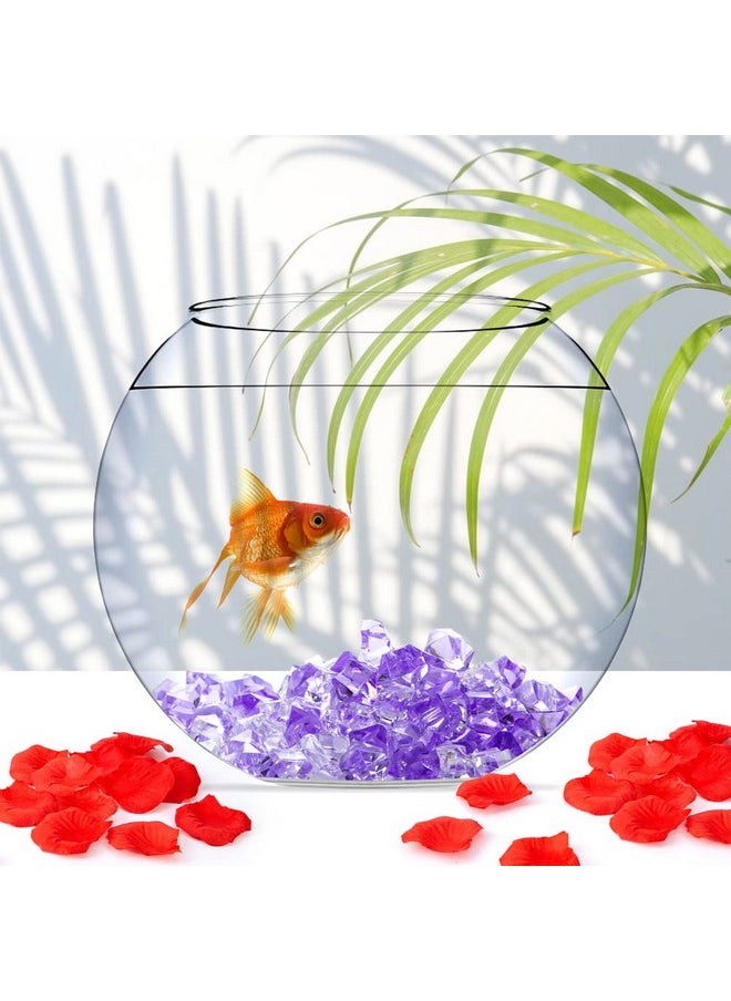 DomeStar DomeStar Fake Crushed Ice Rocks, 150PCS Clear Violet and Light Violet Acrylic Crushed Ices Purple Fake Diamonds Violet Plastic Clear Gems Marble Vases Fillers Table Scatter Decoration  - Image 5