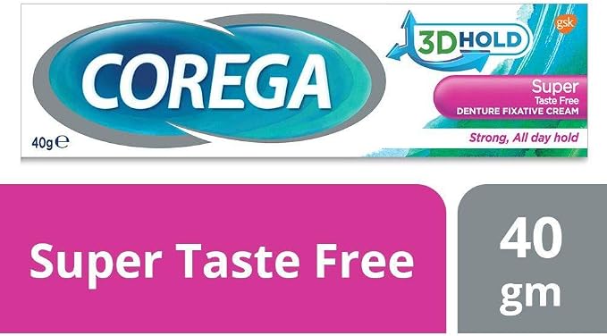 Corega Super Denture Adhesive Cream 40g – Strong Hold False Teeth Fixative