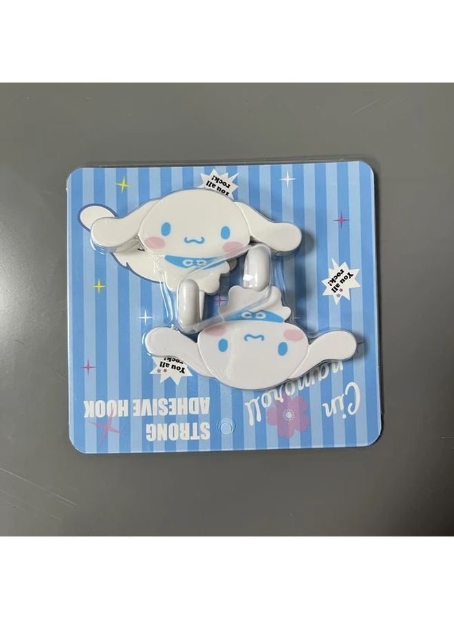 Cinnamoroll Self Adhesive Wall Hooks 2pcs Nail Free Multi Functional Bathroom Kitchen - Image 1