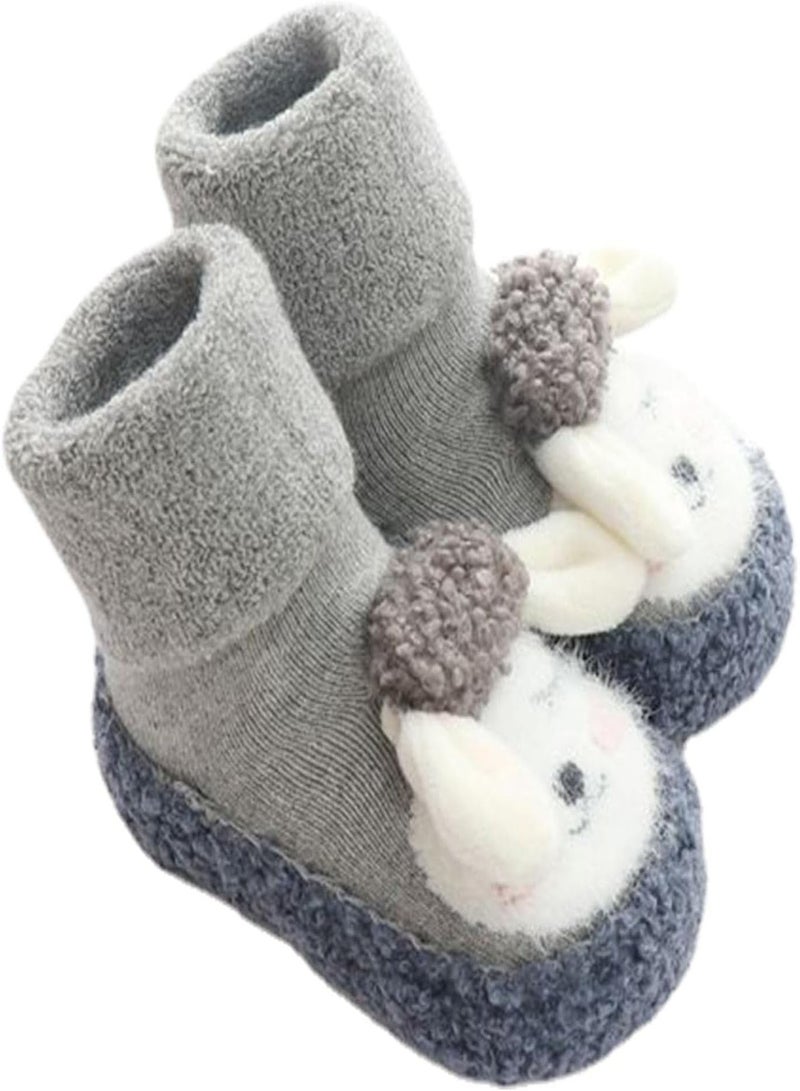 GGOOT Baby Floor Socks Shoes | Baby Cartoon Sheep Plush Shoes,Non-Skid Indoor Slipper Shoes Socks for Infant Baby Boy Girls Toddlers - Image 1