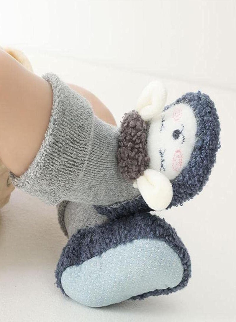 GGOOT Baby Floor Socks Shoes | Baby Cartoon Sheep Plush Shoes,Non-Skid Indoor Slipper Shoes Socks for Infant Baby Boy Girls Toddlers - Image 2