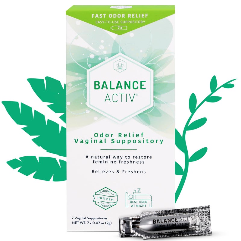 Balance Activ | Odor Relief Vaginal Suppository for Women | Works Naturally to Rapidly Relieve Unpleasant Odor and Restore Feminine Freshness - Image 1