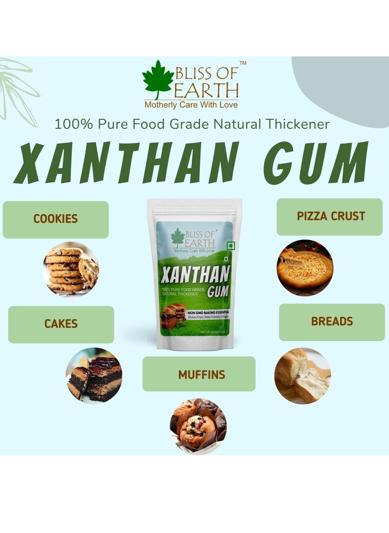 BLISS OF EARTH - Bliss of Earth 4 oz Xanthan Gum Powder Pure Food Grade Natural Thickener Gluten Free Keto Friendly Vegan 113gm - Image 1