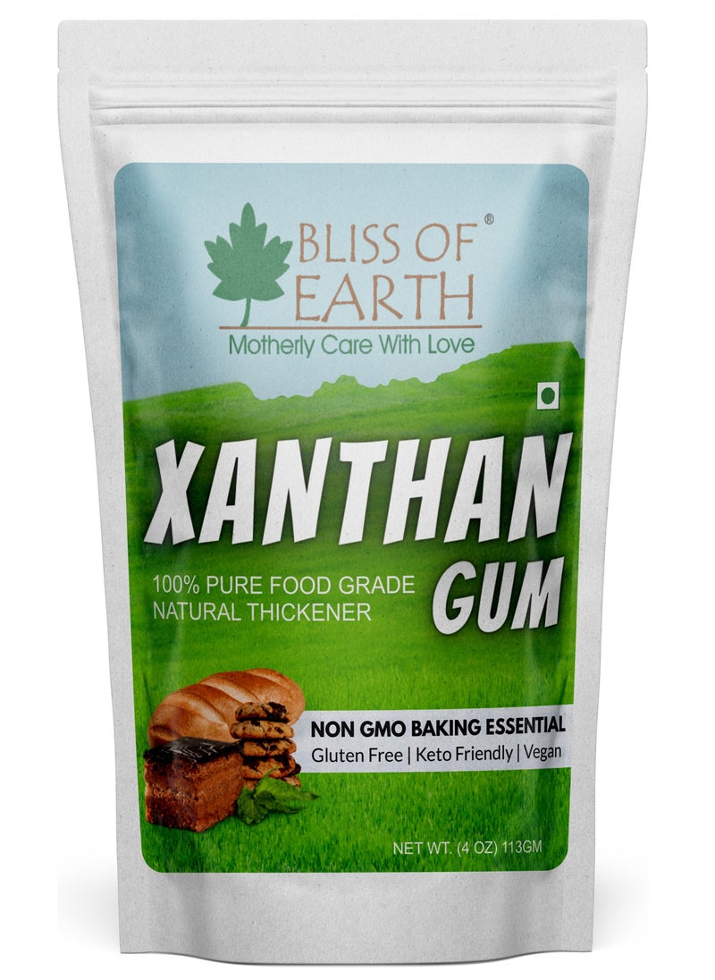 BLISS OF EARTH - Bliss of Earth 4 oz Xanthan Gum Powder Pure Food Grade Natural Thickener Gluten Free Keto Friendly Vegan 113gm - Image 1
