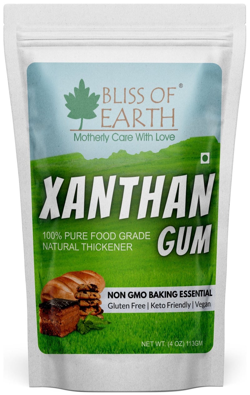 Bliss of Earth Xanthan Gum 113g | Ultra Strong Food Grade Thickener Powder | Gluten Free Baking Essential | Keto Vegan Stabilizer | Instant Sauce, Dressing, Ice Cream Texture Enhancer | High Performance Binder - Image 1