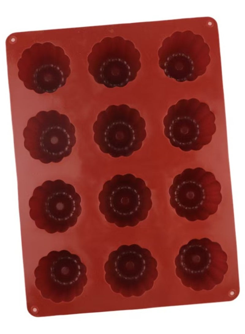 Canele Mold Silicone Canneles Rectangular Spiral Donuts Round Flat Love Heart Shape Cake Baking Pan - Image 2