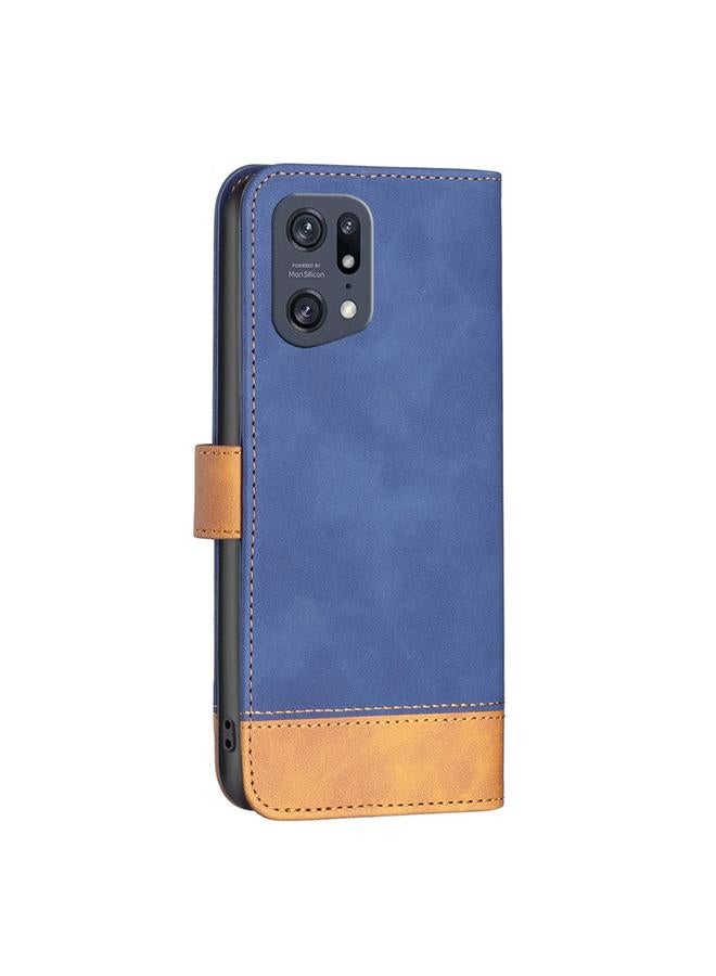 اس-توب جراب هاتف من الجلد بلون مطابق لهاتف OPPO Find X5 Pro BF11 - Image 3