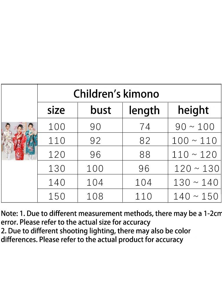 Loquat Japanese Traditional Dress Kimono Robe for Kids Girls Costume - Image 2