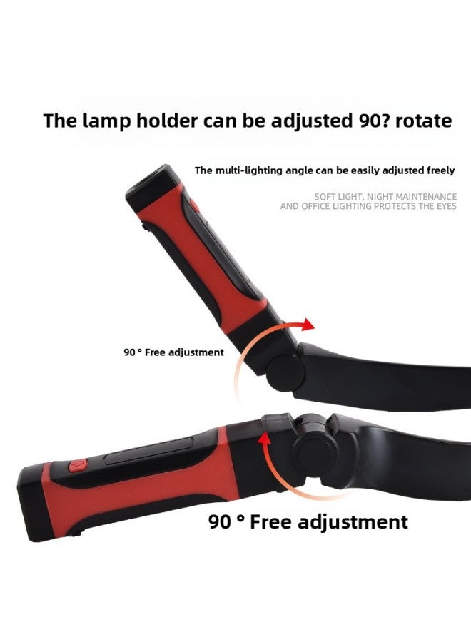 Loquat LED Hanging Neck Lamp Reading Lamp Outdoor Night Running Riding Night Fishing Camping Lamp Lighting Magnetic Work Lamp-Color:Red And Black Usb Charging Model - Image 3