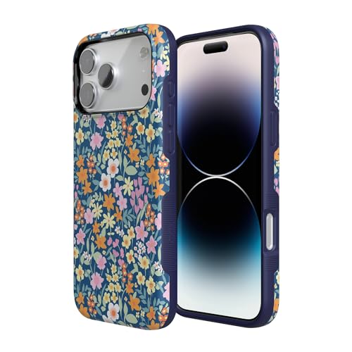 Casely iPhone 17 Pro Case | Full Bloom | Navy Floral | Bold Protective Design | Compatible with MagSafe - Image 2