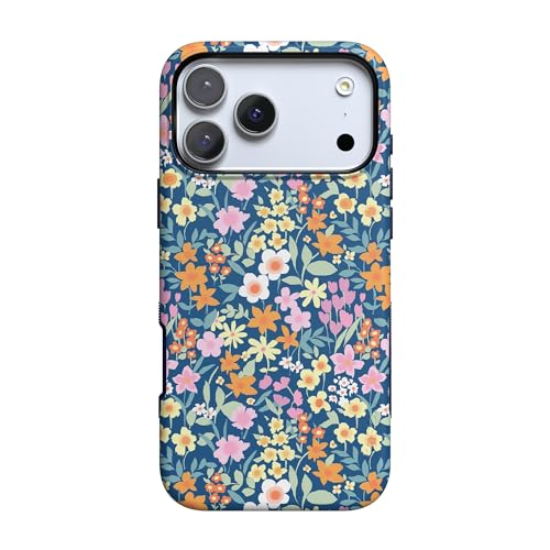Casely iPhone 17 Pro Case | Full Bloom | Navy Floral | Bold Protective Design | Compatible with MagSafe - Image 1