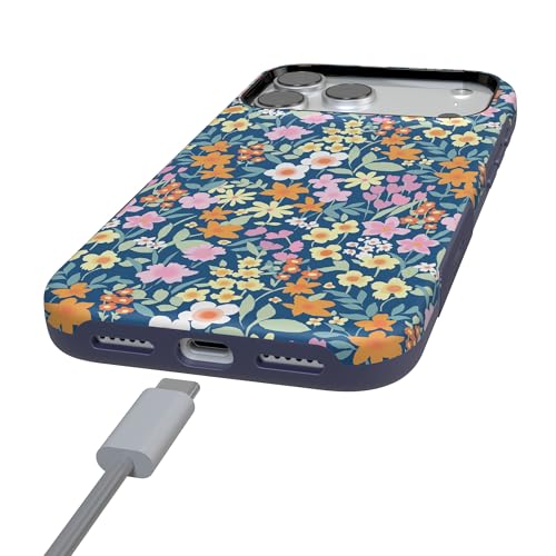 Casely iPhone 17 Pro Case | Full Bloom | Navy Floral | Bold Protective Design | Compatible with MagSafe - Image 5