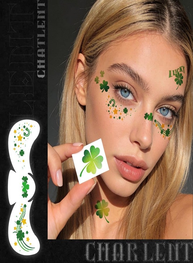CHARLENT Glitter Shamrock Freckles Face Tattoos - Image 5
