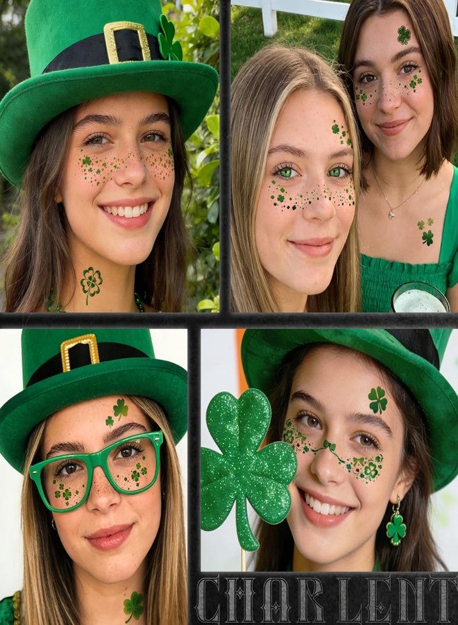 CHARLENT Glitter Shamrock Freckles Face Tattoos - Image 3