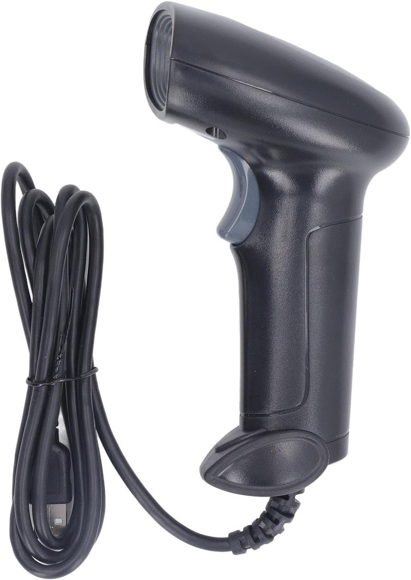 ماسح باركود USB سلكي للرموز الخطية والثنائية الأبعاد وQR مزود بوحدة معالجة مركزية 32 بت، قارئ محمول متوافق مع Linux وOS X، مسح تلقائي وتخزين 40,000 باركود للمستودعات و - Image 1